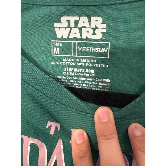 Star Wars The Mandalorian‎ Green Long Sleeve Shirt Women's Medium Baby Yoda - Picture 3 of 4